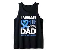 We Wear Blue for My Dad Colorettal Cancer Support Tee Canotta