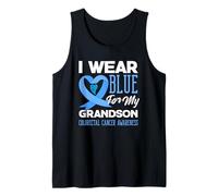 We Wear Blue for My Grandson Colorettal Cancer Support Tee Canotta