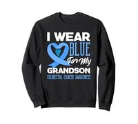 We Wear Blue for My Grandson Colorettal Cancer Support Tee Felpa