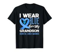 We Wear Blue for My Grandson Colorettal Cancer Support Tee Maglietta
