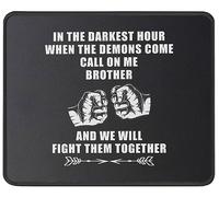 We Will Fight Them Together, To My Brother Mousepad Piccolo Tappetino Scrivania Morbido Mouse Pad for Lavoro Laptop Casa 25X30Cm
