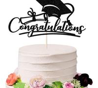 We Will for Miss You Cake Graduation Party Decor We Will for (nero) | Design a tema addio, robusto cartone da 300 g, adatto per torte e dessert, stampa su un solo lato