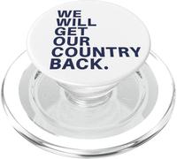 We Will Get Our Country Back - Restore Britain UK (White) PopSockets PopGrip per MagSafe