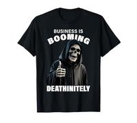 We Will Meet One Day Deathinitely Skull Thumbs Up Reaper Maglietta