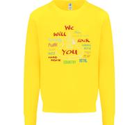 We Will Rock You Felpa Jumper Rock Country Punk Per Bambini