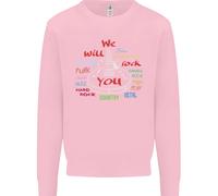 We Will Rock You Felpa Jumper Rock Country Punk Per Bambini