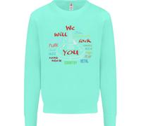We Will Rock You Felpa Jumper Rock Country Punk Per Bambini