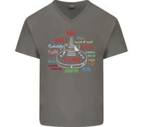 We Will Rock You Rock Country Punk Chitarra Uomo V-Neck Cotone T-Shirt