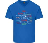 We Will Rock You Rock Country Punk Chitarra Uomo V-Neck Cotone T-Shirt