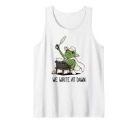 We Write At Dawn Frog Funny Frog Meme Scrittura Autore Poesia Canotta