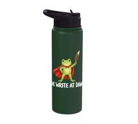 We Write At Dawn Frog Stainless Steel Insulated Water Bottle