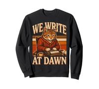 We Write At Dawn - Macchina da Scrivere Vintage, Motivo: Gatto Felpa