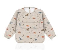 Weakup10®️ Bavaglia con Maniche Lunghe | Bavaglini Impermeabili | 6-36 Mesi | Bavaglino Svezzamento | Bavette Plastificate Neonato | Facile da Pulire | Morbido e Divertente. (Dinosauri)