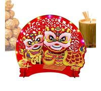 Wealth Decor - Wealth Table Ornament, Nodding Vietnamese Centerpiece, Good Luck Fortune Ornaments | Felt Table Decorations With Light For New Year Spring Festival Home Celebration Desk Bedroom