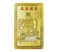 Wealth God Gold Card - Collectible Wealth God Card Traditional, Chinese God of Wealth Card, Wallet Decoration Card Lucky Charm Symbolizes Wealth and Luck for Friends, Colleagues
