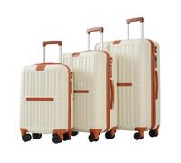 WEALTHOME Set di valigie, M-L-XL, bagaglio senza trousse per cosmetici, con porta USB e portabevande, valigetta rigida, valigetta da viaggio, bagaglio a mano, 4 ruote, materiale ABS, lucchetto TSA,