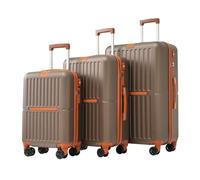 WEALTHOME Set di valigie, M-L-XL, bagaglio senza trousse per cosmetici, con porta USB e portabevande, valigetta rigida, valigetta da viaggio, bagaglio a mano, 4 ruote, materiale ABS, lucchetto TSA,