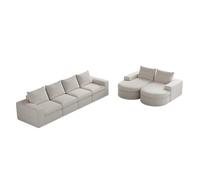 WEALTHOUSE Divano modulare con sedile reclinabile in morbida ciniglia - Design curvo con elementi combinati - Schiuma Slow Rebound di alta qualità con doppio cuscino - Combinazione modulo libera