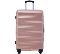 WEALTHOUSE Set di valigie con guscio rigido, lucchetto a combinazione TSA, ruote a 360 gradi, manico telescopico in alluminio, estensibile, cinghie incrociate, scomparto interno in rete, cinghie di