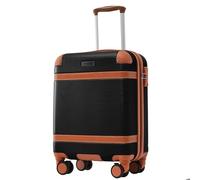 WEALTHOUSE Set di valigie da viaggio con valigia, trolley, cinghia di tensione, sistema bagagli TSA, blocco di sicurezza in alluminio, estrattore telescopico, scomparti divisori, rinforzo, guida, Nero