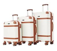 WEALTHOUSE Set di valigie da viaggio con valigia, trolley, cinghia di tensione, sistema bagagli TSA, blocco di sicurezza in alluminio, estrattore telescopico, scomparti divisori, rinforzo, guida