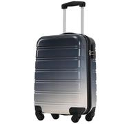 WEALTHOUSE Valigetta rigida con lucchetto a combinazione, 4 ruote, manico in alluminio, cinghia a croce, scomparti interni con chiusura lampo, organizzazione da viaggio, Gradiente nero-grigio