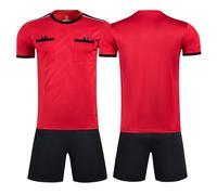 WEANGCW8238JIAN Maglia speciale dell'arbitro di calcio per la formazione di partita, uniforme da arbitro di calcio traspirante, maglia da arbitro di calcio ad asciugatura rapida (rosso, 3XL)