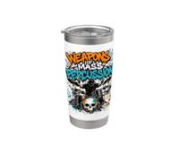 Weapons of Mass Percussion Batteria Batteria Graffiti Teschio Bicchiere termico in acciaio inox doppia parete