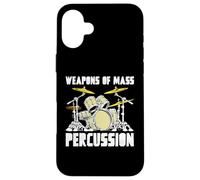 Weapons of Mass Percussion Drum Kit Vintage Music Custodia per iPhone 16 Plus