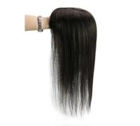 Wear and Go 3 * 5 pollici Clip in Toppee Silk Base Capelli Umani for Donne, Toppers Extensions Pezzi di Capelli con Clip(Natural Black,18 inch)