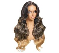 Wear and Go Parrucca di capelli umani ondulati sciolti, parrucche senza colla con pizzo frontale Knots 7X5, taglio pre-pizzicato con strati che incorniciano il viso(22inch)