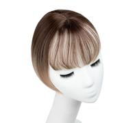 Wear and Go Topper for capelli con clip da 10 pollici, 360°, 3D, pezzi di capelli sintetici for donne con frangia, topper finti e sottili for l'uso quotidiano(6TT18 30 60)