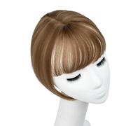 Wear and Go Topper for capelli con clip da 10 pollici, 360°, 3D, pezzi di capelli sintetici for donne con frangia, topper finti e sottili for l'uso quotidiano(Brunette Ash Blonde)