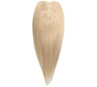 Wear and Go Topper for capelli da donna, veri capelli umani, con base in pizzo svizzero diradante da 4 x 4,5 pollici, senza frangia(8-613,18 inch)