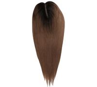 Wear and Go Topper for capelli da donna, veri capelli umani, con base in pizzo svizzero diradante da 4 x 4,5 pollici, senza frangia(JLT4,10 Inch)