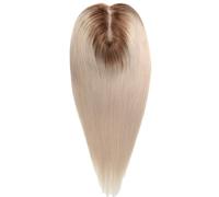 Wear and Go Topper for capelli da donna, veri capelli umani, con base in pizzo svizzero diradante da 4 x 4,5 pollici, senza frangia(T4-1001,18 inch)