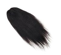 Wear and Go Topper for capelli umani con base in pelle di seta dritta crespa for donna, clip in Yaki Hair Toppers Parrucchino parrucchino(6 inch,12x14cm)