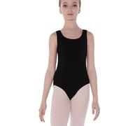 Wear Moi Etude Body da bambina in cotone ed elastan, nero, Age 2/4