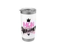 Wear Mon Amour Cool French Expression Citazioni Graphic Designs Bicchiere termico in acciaio inox doppia parete