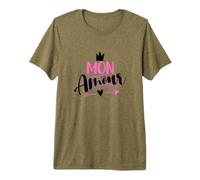 Wear Mon Amour Cool French Expression Citazioni Graphic Designs Maglietta Premium