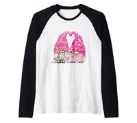 Wear Pink Gnomes for October Breast Cancer Awareness Months Maglia con Maniche Raglan