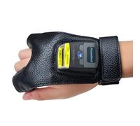 Wearable Scanner 1D Trigger Barcode Scanner IP65 Touch Scanning NFC Support Multi-Language for Warehouse, Management System, Manufacturing, Shipping, Picking, and Tough environments (black)