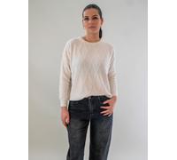 WEARABLE STORIES Pullover 'Manou' crema Donna WEARABLE STORIES L