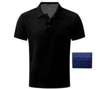 Wearbreeze Shirts for Men Polo, Short Sleeve Slim Fit Breathable Stretch Knit Collared Shirt, Wrinkle Resistant Soft Touch Casual Top