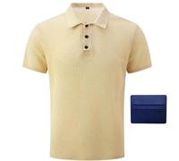 Wearbreeze Shirts for Men Polo, Short Sleeve Slim Fit Breathable Stretch Knit Collared Shirt, Wrinkle Resistant Soft Touch Casual Top