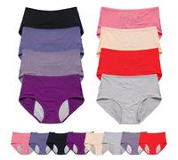 WearHush - Set di biancheria intima da donna a prova di perdite, mutandine a tenuta stagna per oltre 60 anni, comodo pavimento pelvico, Colore 8cps, 5XL