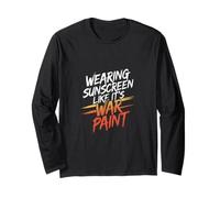 WEARING SUNSCREEN LIKE IT'S WAR PAINT Maglia a Manica