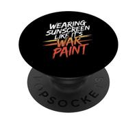 WEARING SUNSCREEN LIKE IT'S WAR PAINT PopSockets PopGrip Adesivo
