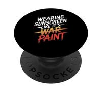 WEARING SUNSCREEN LIKE IT'S WAR PAINT PopSockets PopGrip Adesivo