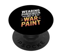 WEARING SUNSCREEN LIKE IT'S WAR PAINT PopSockets PopGrip Adesivo